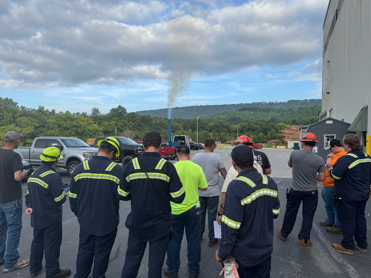 Professionals participating in an Opaque Smoke School field training session